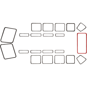 Joint de vitre arrière 50-63 Deluxe