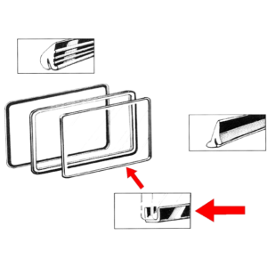Joint de vitre latérale pop out entre cadre et vitre 50-67