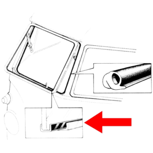 Set de 2 joints entre vitre et cadre de vitre safari 50-67