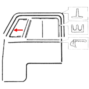 Joint de déflecteur droit 52-67
