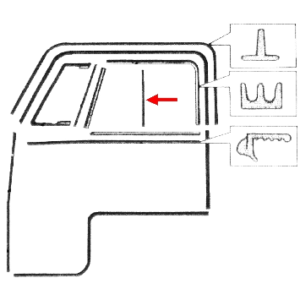 Set de 2 lèches vitres verticaux de vitre coulissante de porte -67