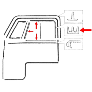 Set de 6 joints de vitres coulissantes -67