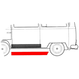 Bas de caisse de réparation gauche (à l’opposé de la porte latérale)