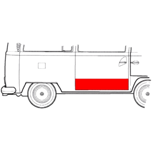 Tôle extérieure de bas de porte latérale 68-