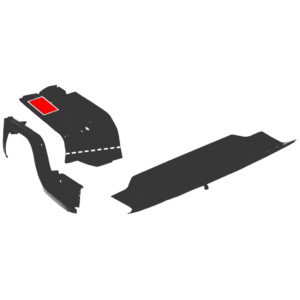 Tôle de fixation de ceinture droite