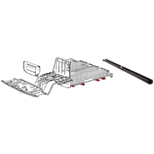 Traverse centrale sous plancher 68- (il en faut 4 par véhicule)