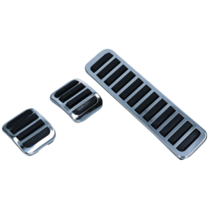 Set de 3 couvres pédales chromés