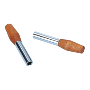 Set de 2 loquets de porte chrome/bois 8/66-