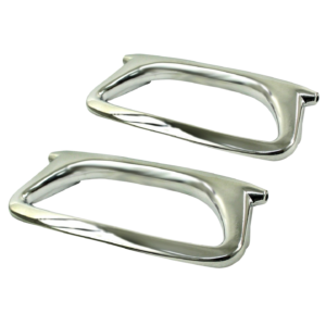 Set de 2 poignées de panneaux de portes chromées