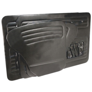Set de 4 panneaux de porte noirs avec vide poche 56-64 TMI