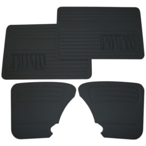 Set de 4 panneaux de porte noirs avec vide poche 67-