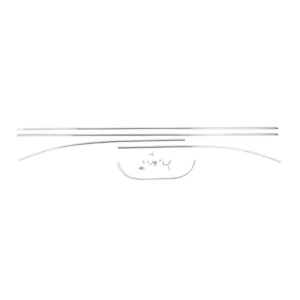 Kit de baguettes chromées de panneaux de porte pour Cox Berline 56-57