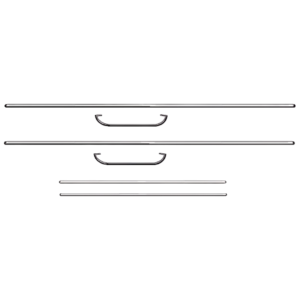 Kit de baguettes chromées de panneaux de porte pour Cox Cabriolet 58-59