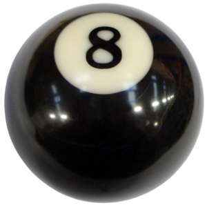 Pommeau en forme de boule de billard "8 ball"