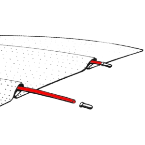 Set de 6 baleines de ciel de toit (longueur 48", 122mm)