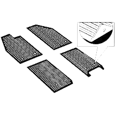 Set de 4 tapis caoutchoucs noirs 56-59