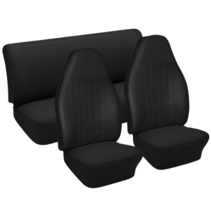 Kit housses de sièges noir pour Coccinelle Cabriolet 1973 (basketweave #01)