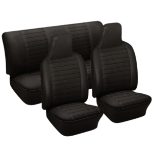 Kit housses de sièges noir pour Coccinelle Cabriolet 74-76 (basketweave #01)