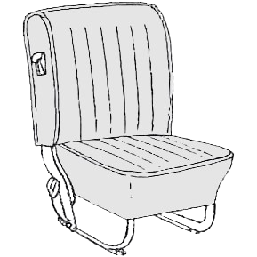 Kit housses de sièges gris clair pour Coccinelle Cabriolet 68-72 (basketweave #05)