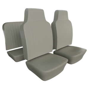 Kit housses de sièges gris clair pour Coccinelle Cabriolet 68-69 (basketweave #05)