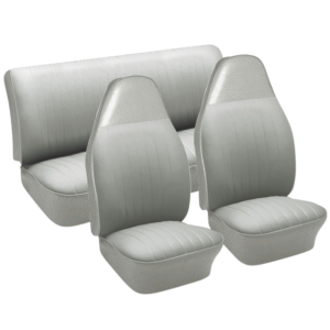 Kit housses de sièges gris clair pour Coccinelle Cabriolet 1973 (basketweave #05)