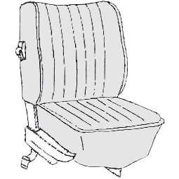 Kit housses de sièges gris clair pour Coccinelle Cabriolet 1973 (basketweave #05)