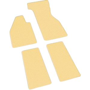 Set de 4 tapis de sol en coco beige