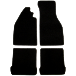 Set de 4 tapis de sol noirs sans motif pour cabriolet 1303