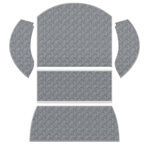 Kit moquette de coffre arrière grise 71-72 TMI