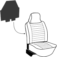Set de 2 panneaux de protection arrière de dossier de siège avant 73-79
