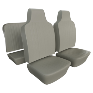 Kit housses de sièges gris clair 70-72 avec appuis tête incorporé (basketweave #05)