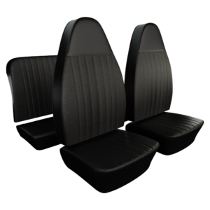 Kit housses de sièges noir 73 avec appuis tête incorporé (basketweave #01)