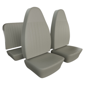 Kit housses de sièges gris clair 73 avec appuis tête incorporé (basketweave #05)