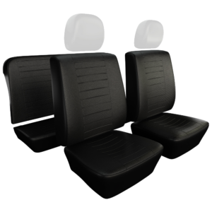 Kit housses de sièges noir 77- avec appuis tête séparés réf 92675 (basketweave #01)