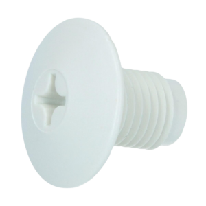 Vis cache trou de fixation de ceinture blanche