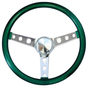 Volant MOON Metal Flake vert pailleté diamètre 13.5’’