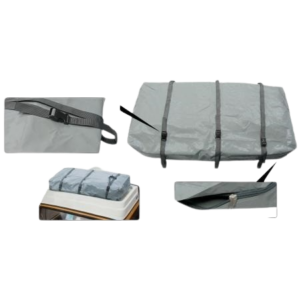 Sac en toile PVC grise avec 3 sangles pour porte bagage