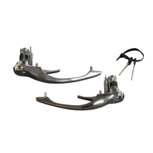 Set de 2 poignées de portes chromées avec clés pour Porsche 911 8/69-7/77