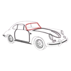 Joint de pare-brise pour Porsche 356 A/B/C 56-65 (pour moulure)