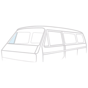 Vitre de déflecteur fixe droit