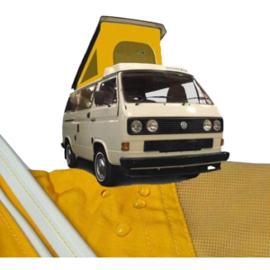 Toile de T25 Westfalia 80-5/84 à 3 fenêtres JAUNE qualité supérieure