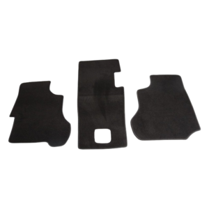 Tapis de cabine en moquette noire 3 pièces T25