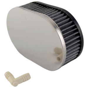 Filtre à air ovale avec embase caoutchouc style K&N pour carbu d'origine