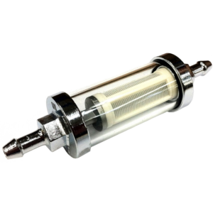 Filtre à essence chrome/verre en diamètre 6.5mm