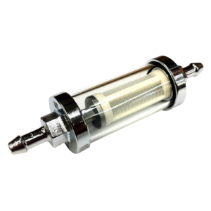 Filtre à essence chrome/verre en diamètre 9.4mm