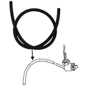 Durite d'essence diamètre intérieur 9mm tissu extérieur (1m)