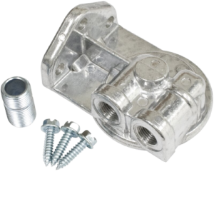 Support alu pour filtre à huile sortie à gauche