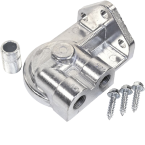 Support alu pour filtre à huile sortie à droite