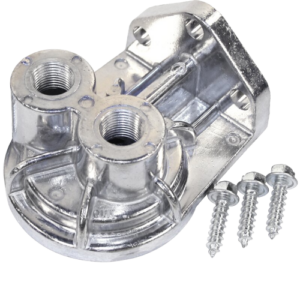 Support alu pour filtre à huile sortie verticale