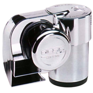 Klaxon 12 Volts 2 tons «Style années 70» électropneumatique chromé